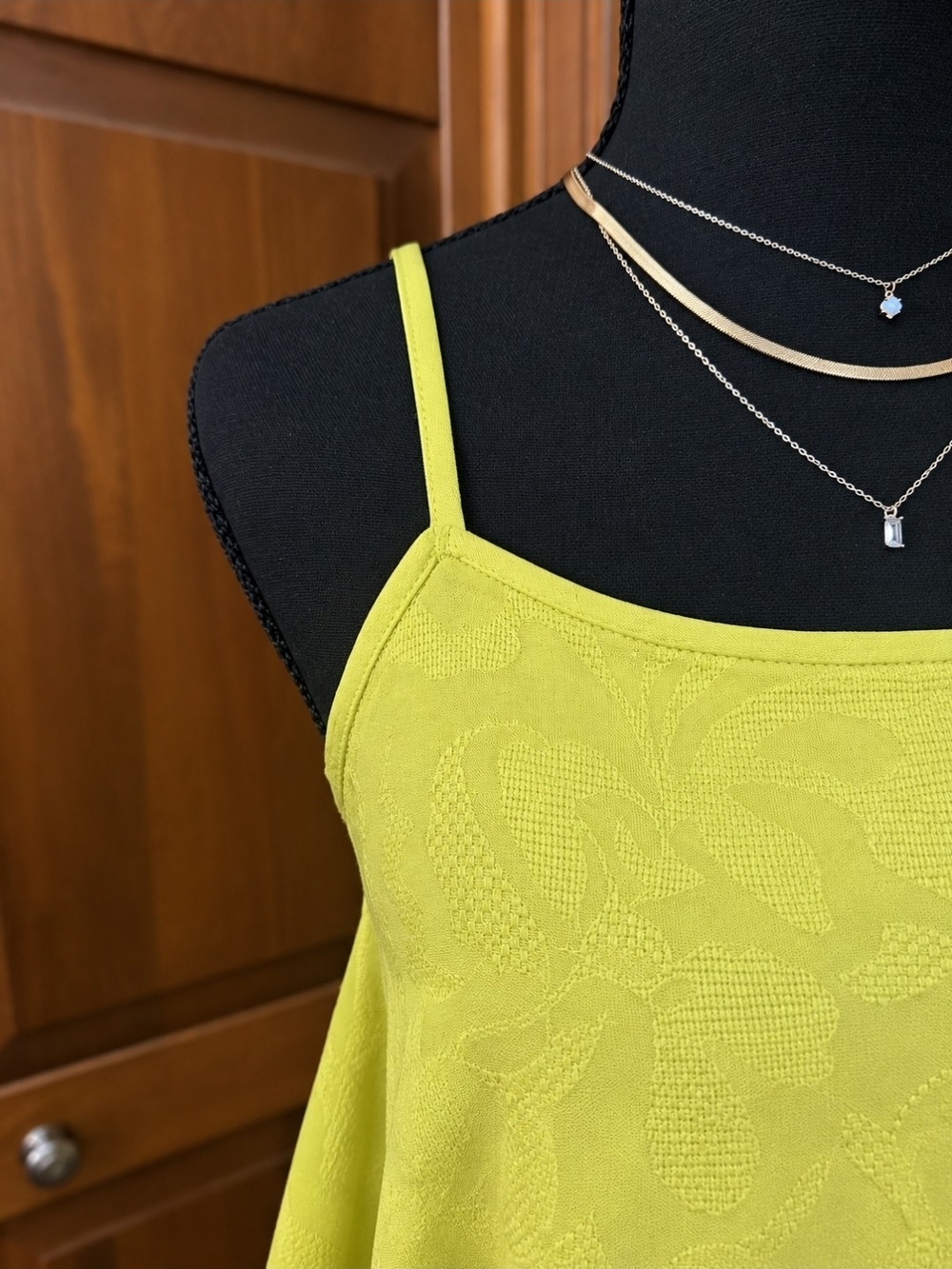 Reef Lime Green Floral Jacquard Cami